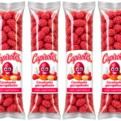 Pack de 6 bolsas de 95 g de cacahuetes garrapiñados receta tradicional Capirotes Original sin gluten