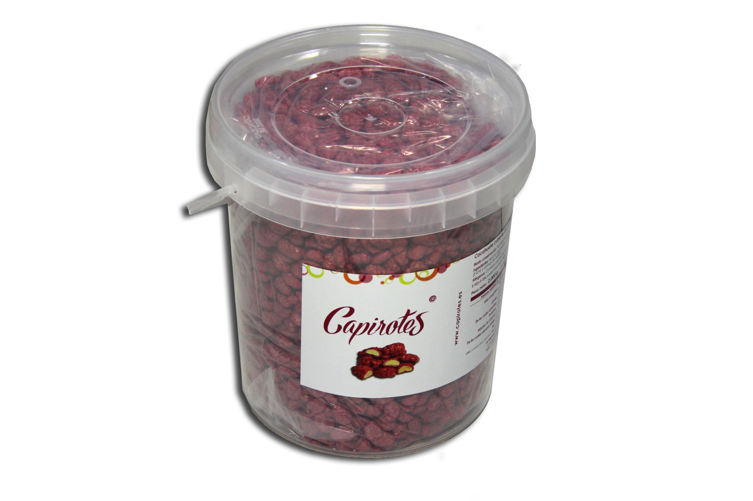 Cubo Original de 2 kg de cacahuetes garrapiñados