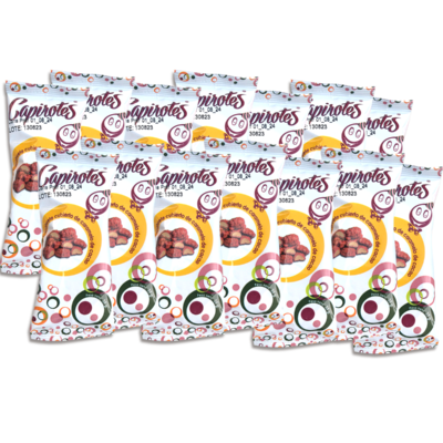 Pack Original de 14 bolsas de 35 g de cacahuetes garrapiñados de Capirotes