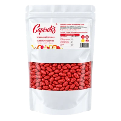 Bolsa termosellada de 1 kg de Capirotes Original, cacahuetes garrapiñados artesanos con cacao y vainilla sin gluten