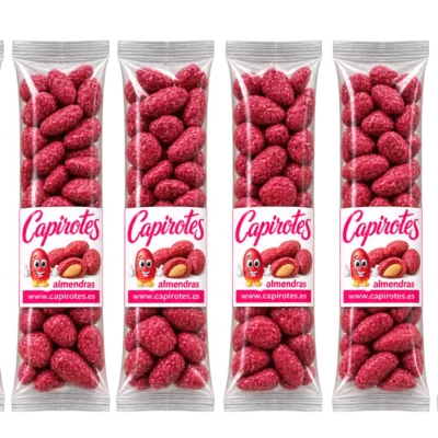 Pack de 6 bolsas de 95 g de almendras garrapiñadas tradicionales Capirotes sin gluten