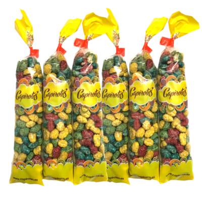 Pack Mix de 6 bolsas de cacahuetes garrapiñados 95 g
