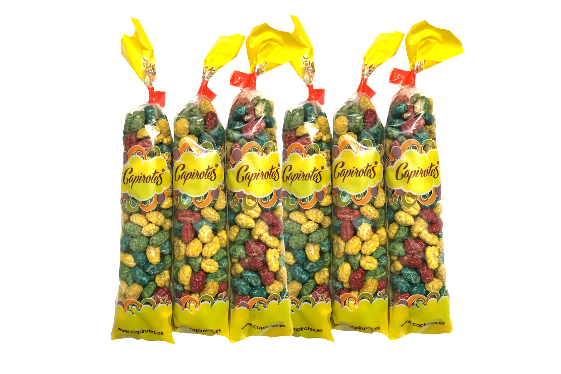 Pack Mix de 6 bolsas de cacahuetes garrapiñados 95 g