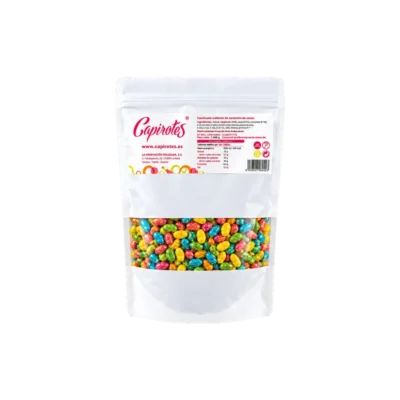 Bolsa termosellada de 1 kg de Capirotes Mix de Colores, cacahuetes garrapiñados multicolor artesanos sin gluten