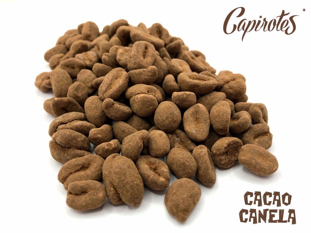 Cacahuetes recubiertos de cacao con aroma a canela