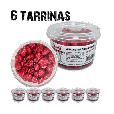 Pack Original de 6 tarrinas de 160 g de almendras garrapiñadas de Capirotes