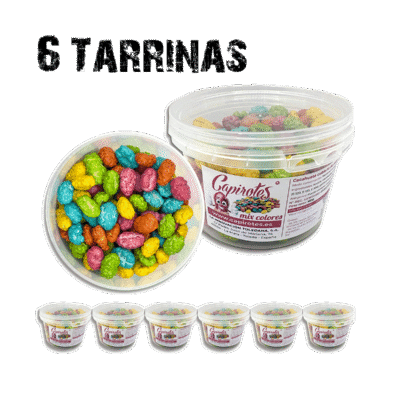 Pack Mix de 6 tarrinas de 160 g de cacahuetes garrapiñados de Capirotes